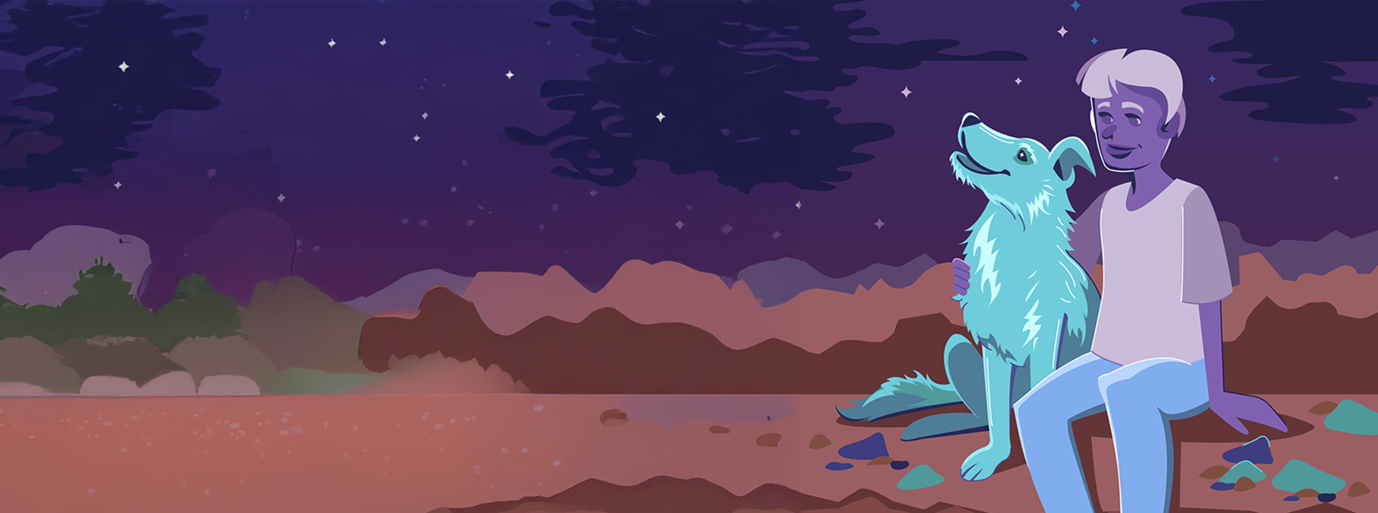 Perpetual Memories dog with his owner